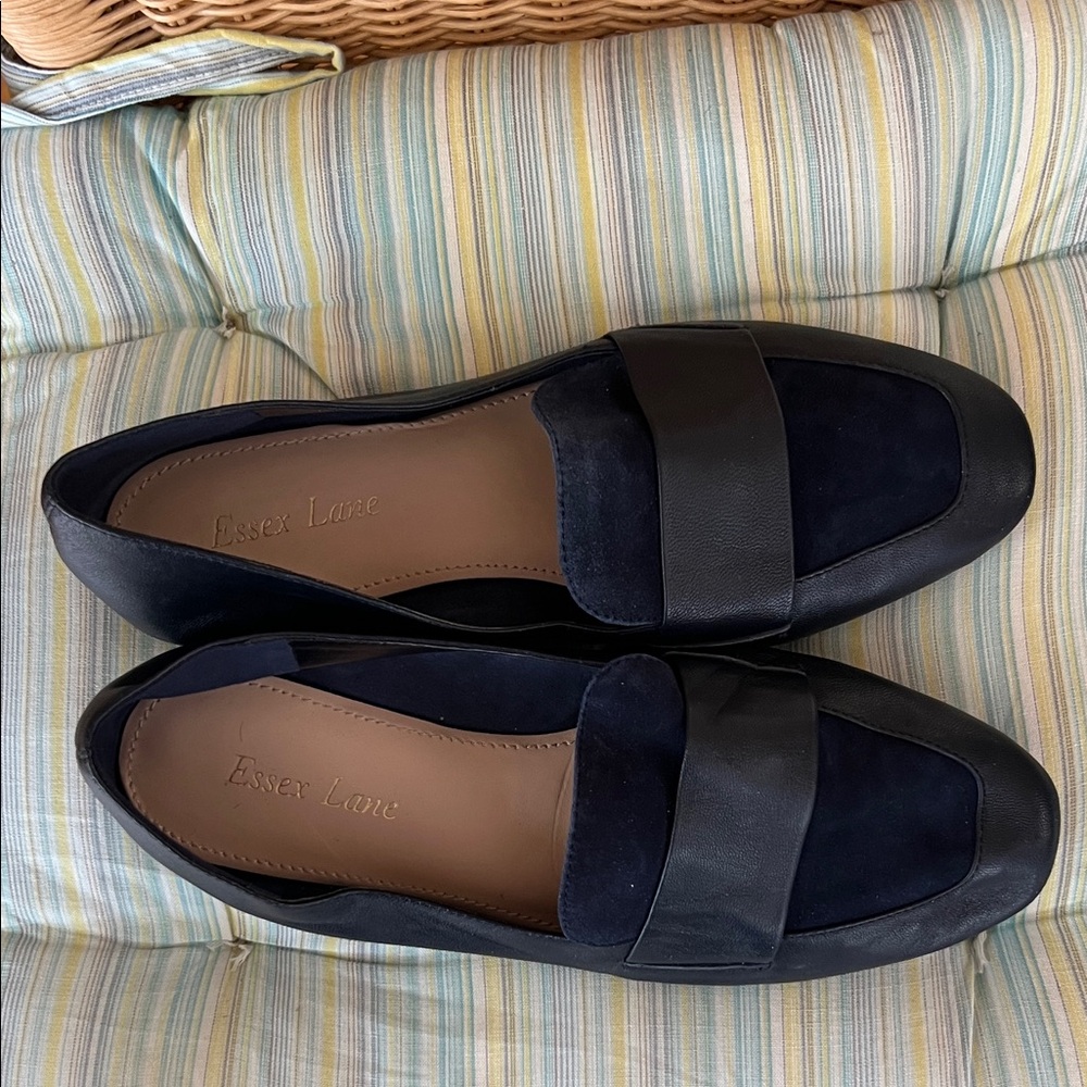Essex Lane Navy and Black Loafers